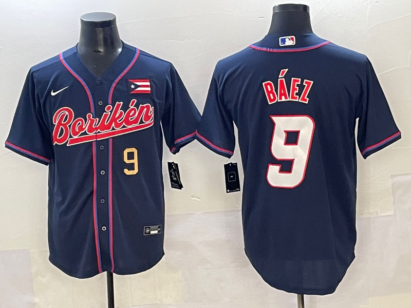 Men Houston Astros #9 Baez blue MLB Nike 2025 jersey style  53